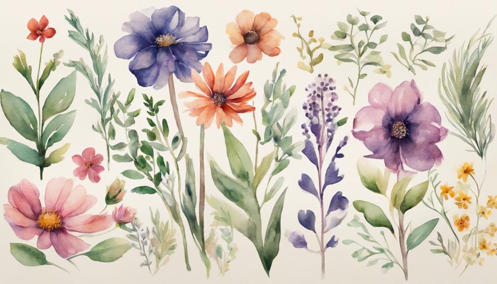 detailed botanical watercolor paintings