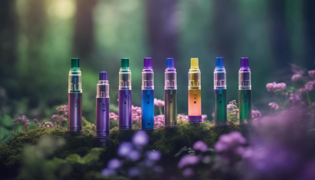 diverse selection of vape cartridges