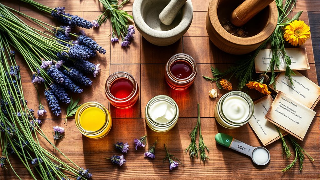 create herbal tinctures salves