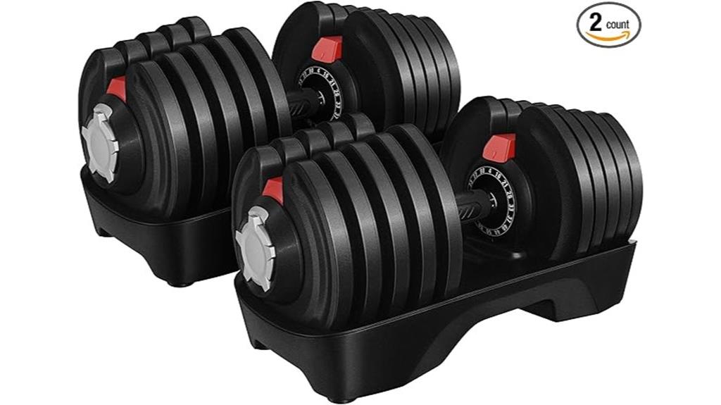 adjustable dumbbell weight set