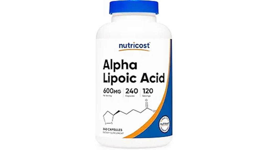 alpha lipoic acid 600mg capsules