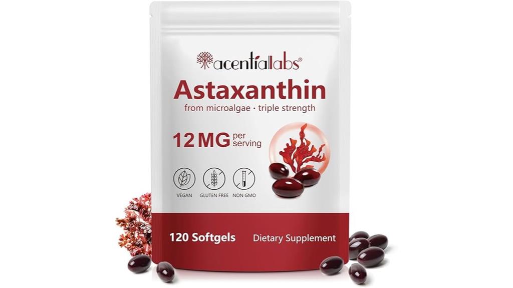 astaxanthin 12mg softgels