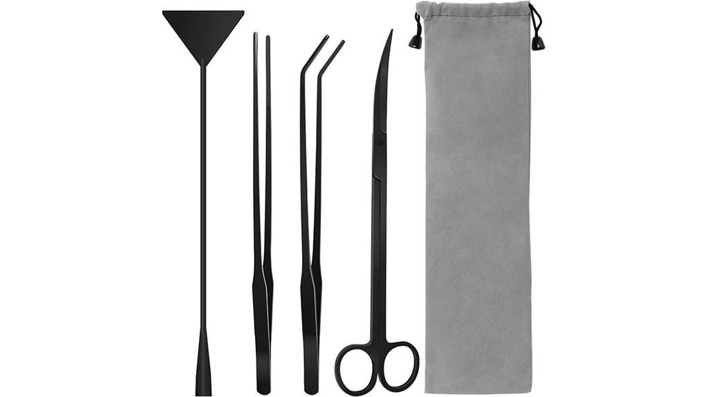 black 4 in 1 aquarium tools