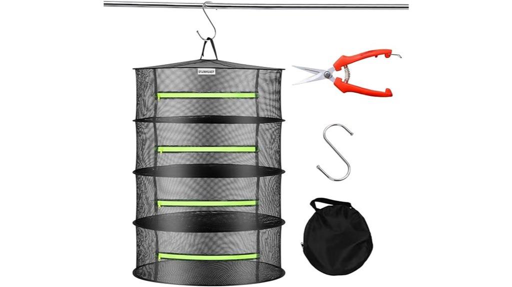 breathable mesh herb rack