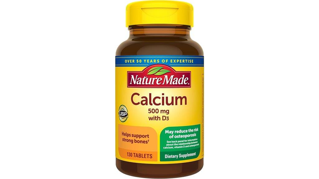 calcium d3 supplement bottles