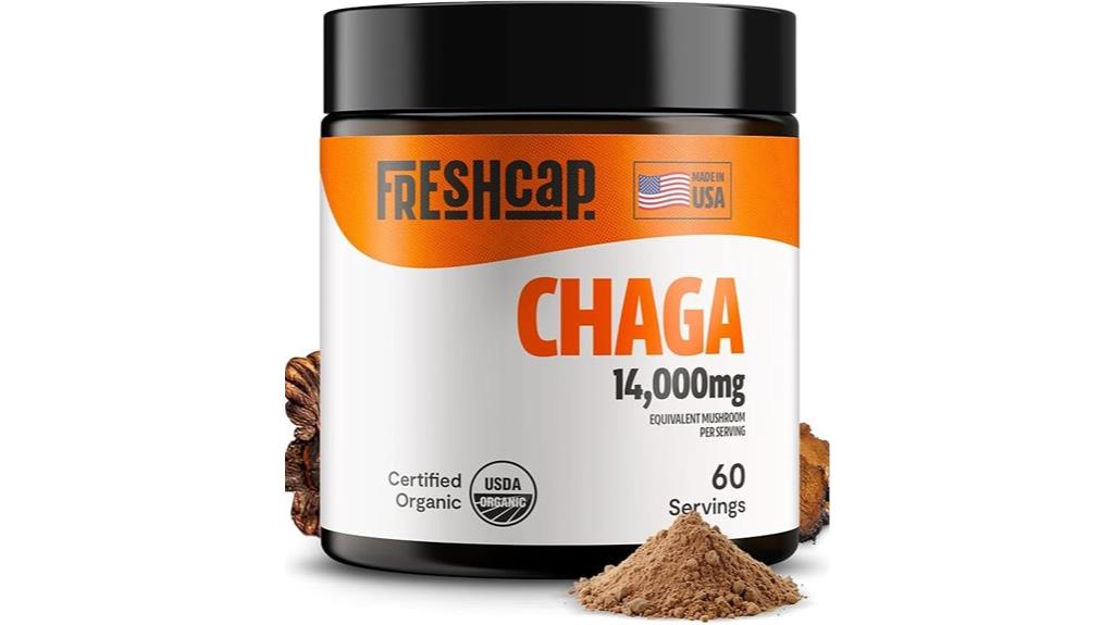 chaga mushroom powder supplement