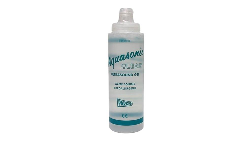 clear ultrasound gel bottle