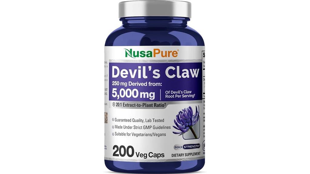 devils claw extract capsules