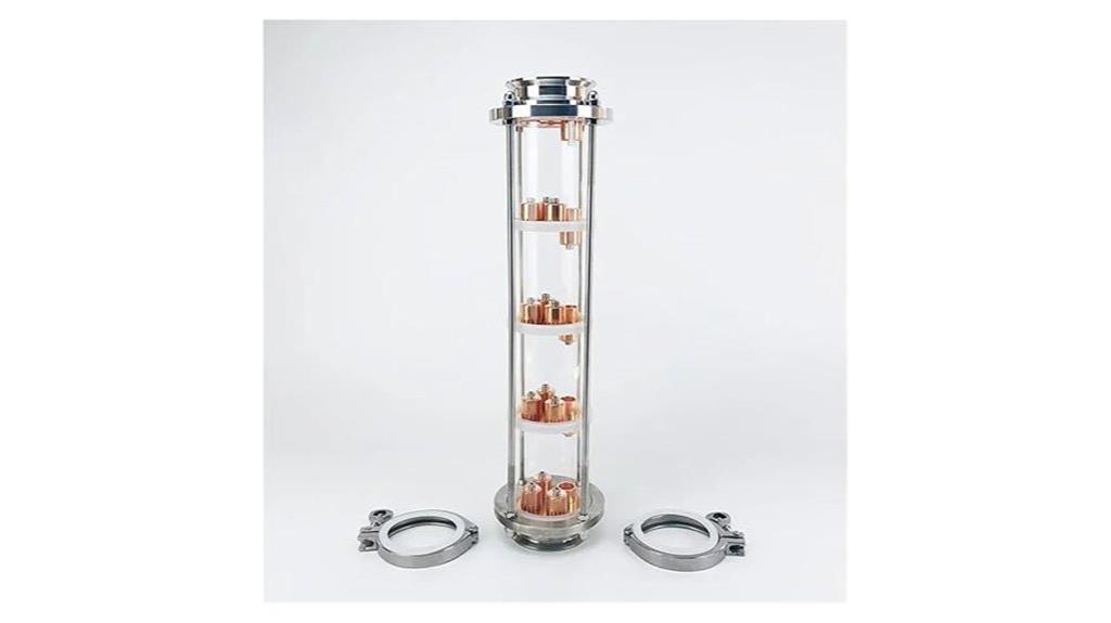 distillation column with copper plates
