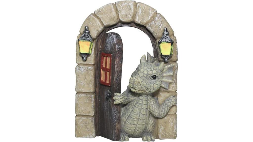 dragon solar garden statue