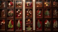 elegant botanical display cases