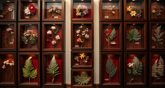 elegant botanical display cases