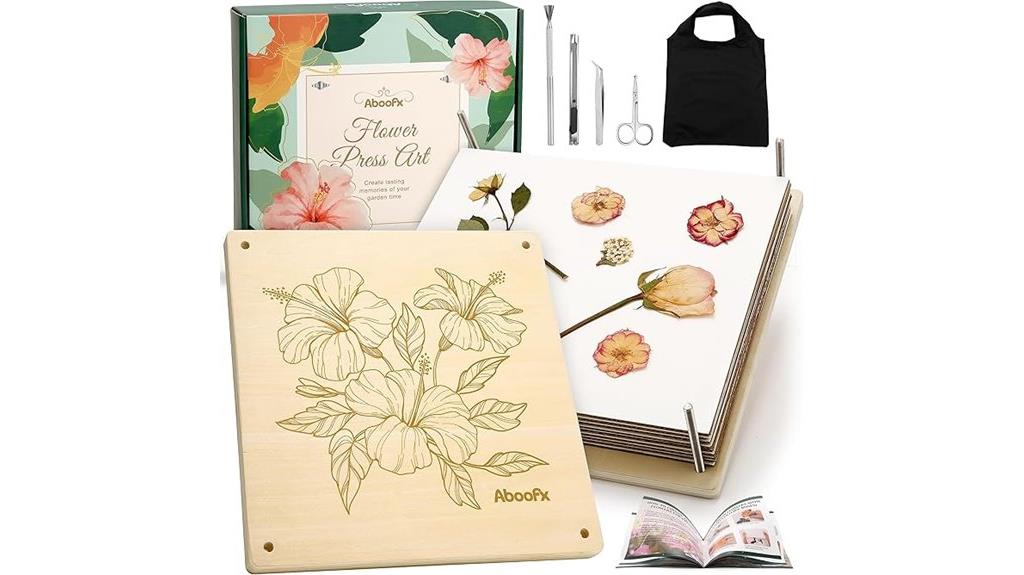 flower pressing kit included