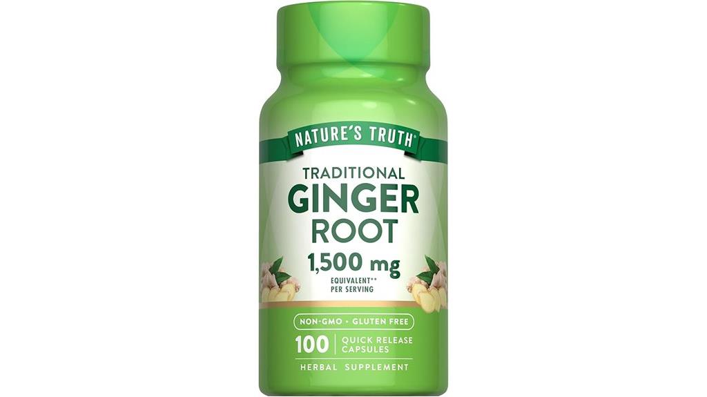 ginger root capsules 1500mg