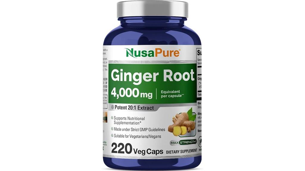 ginger root capsules 220
