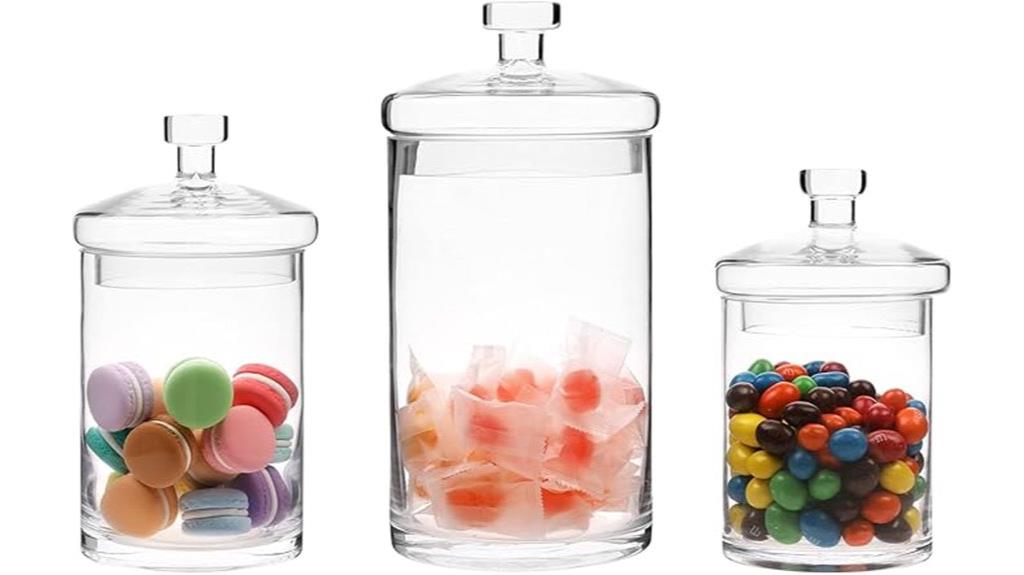glass jar set with lids