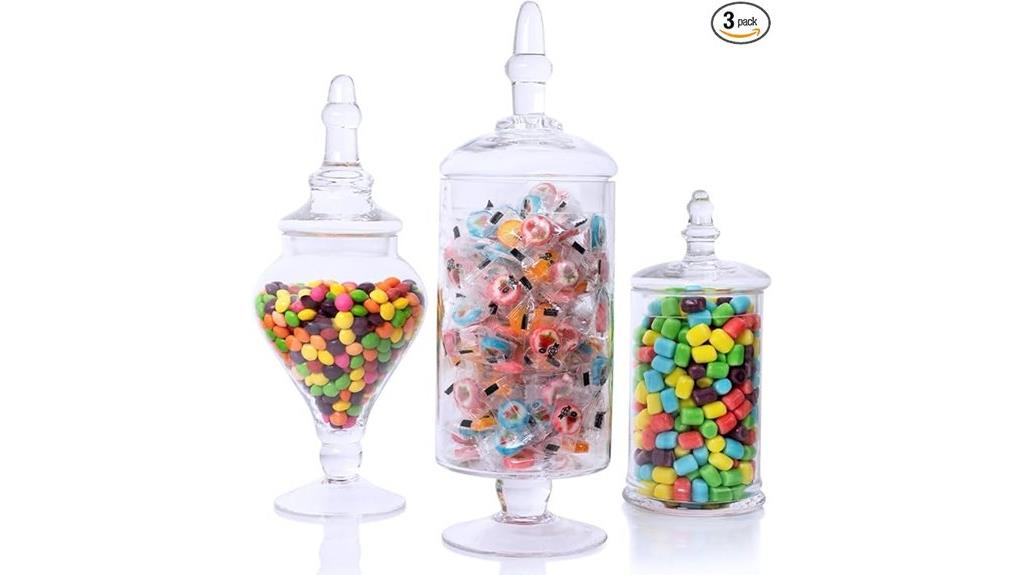 glass jar storage set