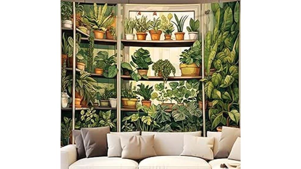 green botanical wall decor