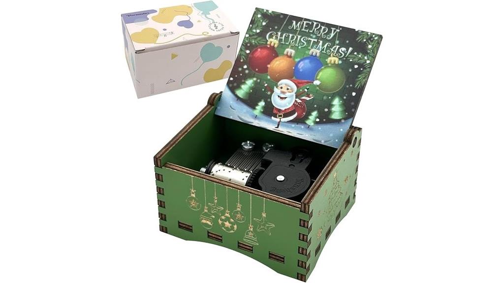 green pursuestar wind up music box