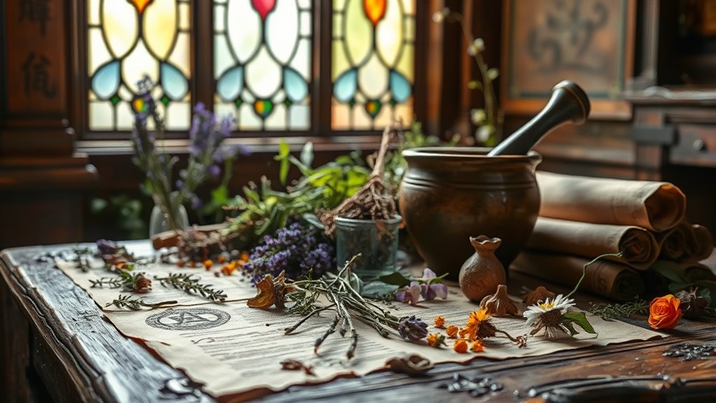 healing herbs in rituals