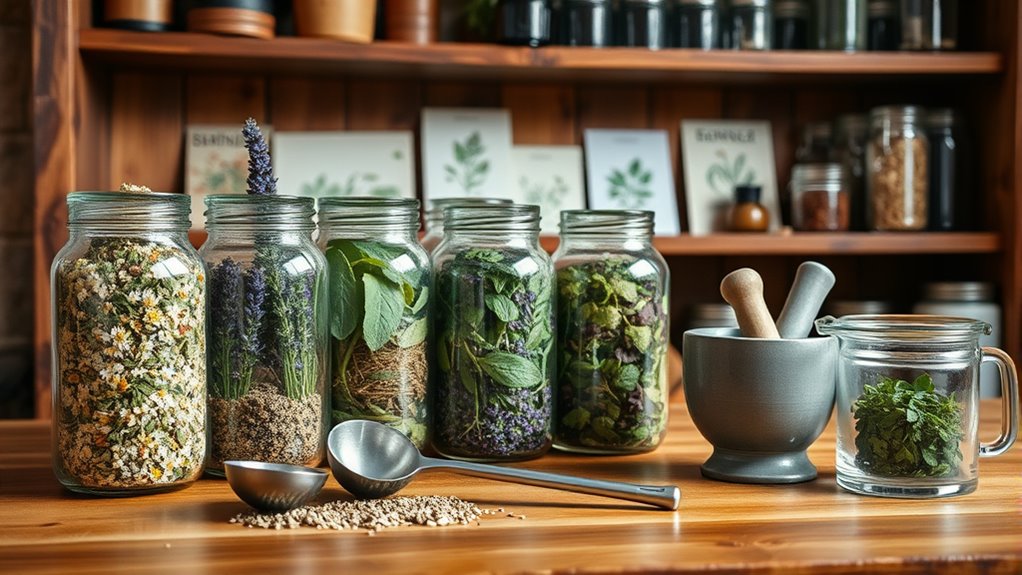herb prep and storage tools