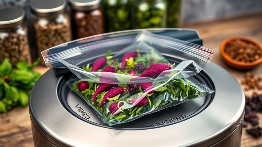 herb storage vacuum features