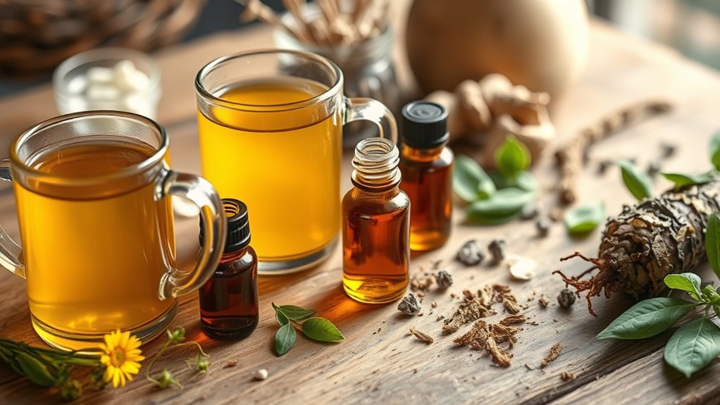 herbal teas and tinctures