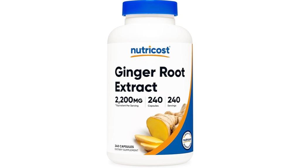 high dose ginger root capsules