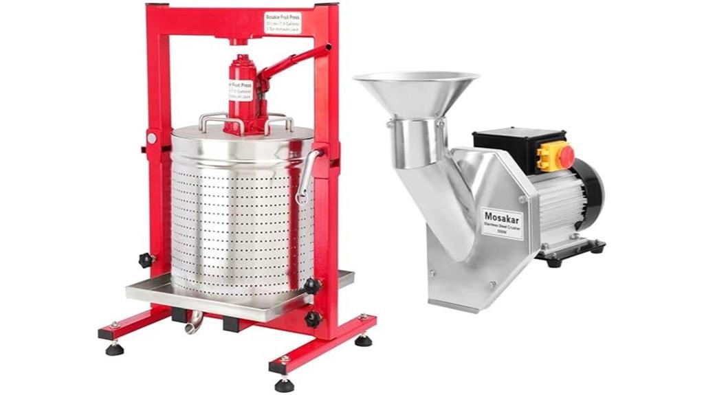 hydraulic press and grinder