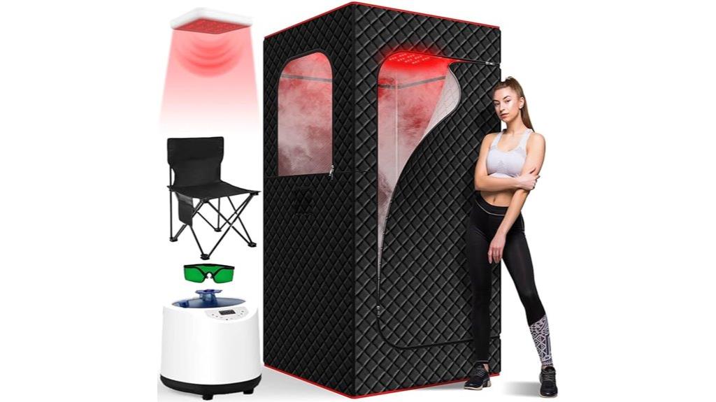 infrared sauna with red light