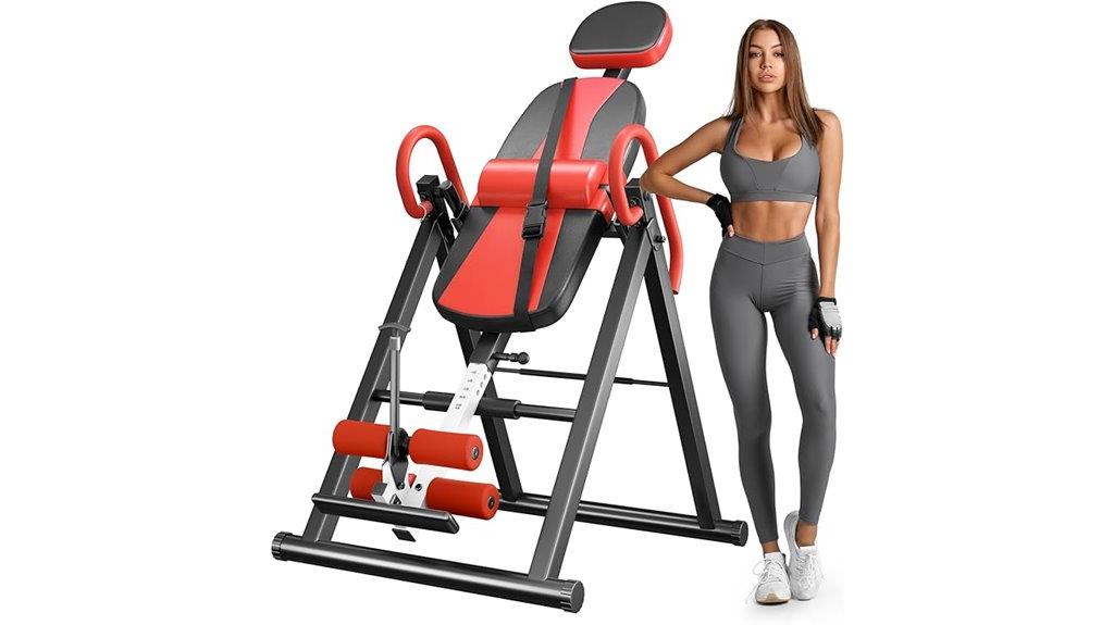 inversion table with headrest