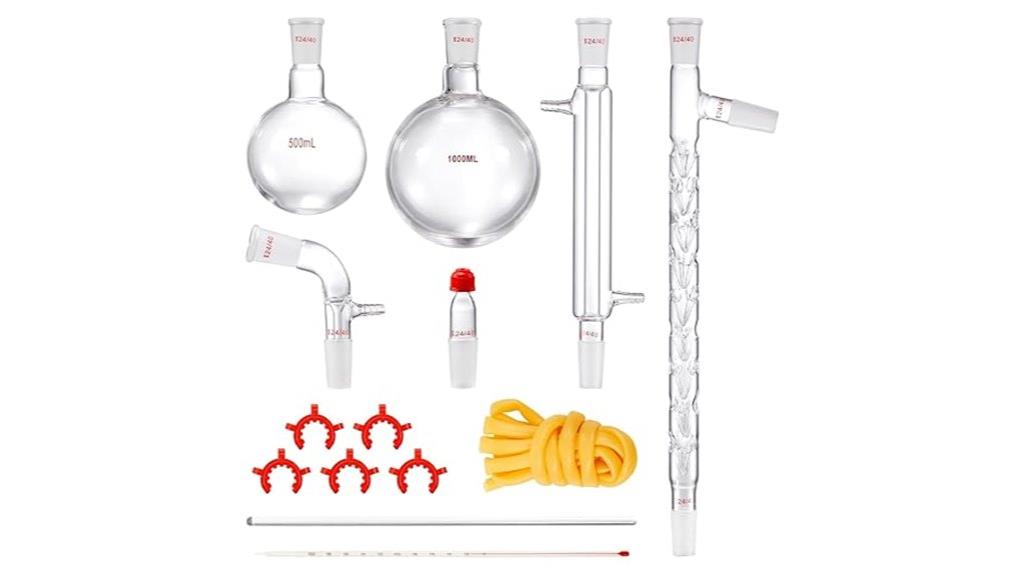 laboratory distillation glassware set