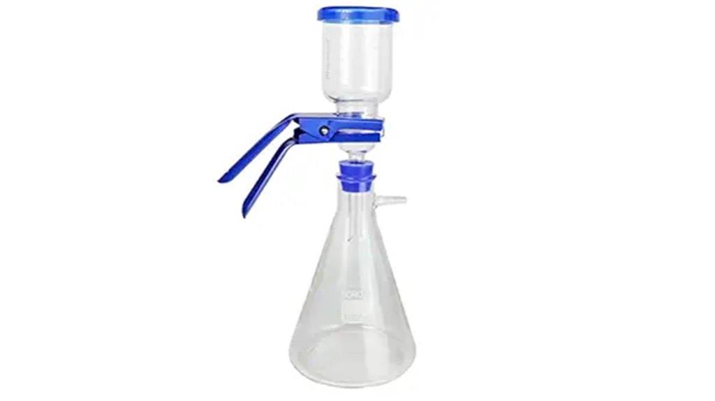 laboratory flask and funnel