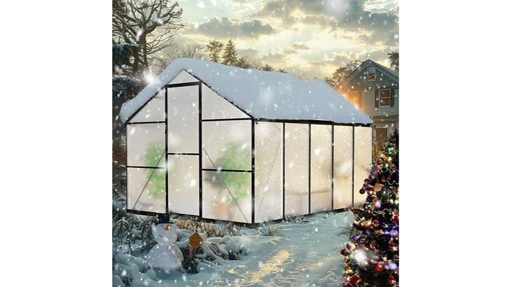 large aluminum walk in greenhouse