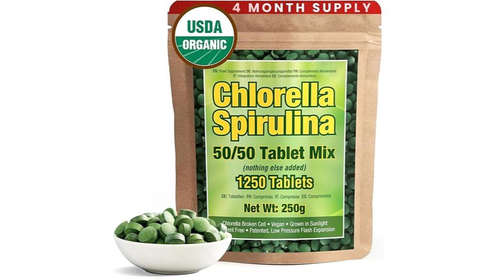 large bottle of spirulina