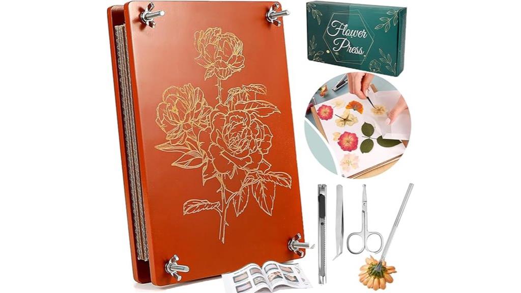 large flower pressing kit
