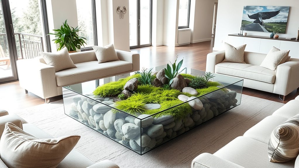 large statement terrarium tables