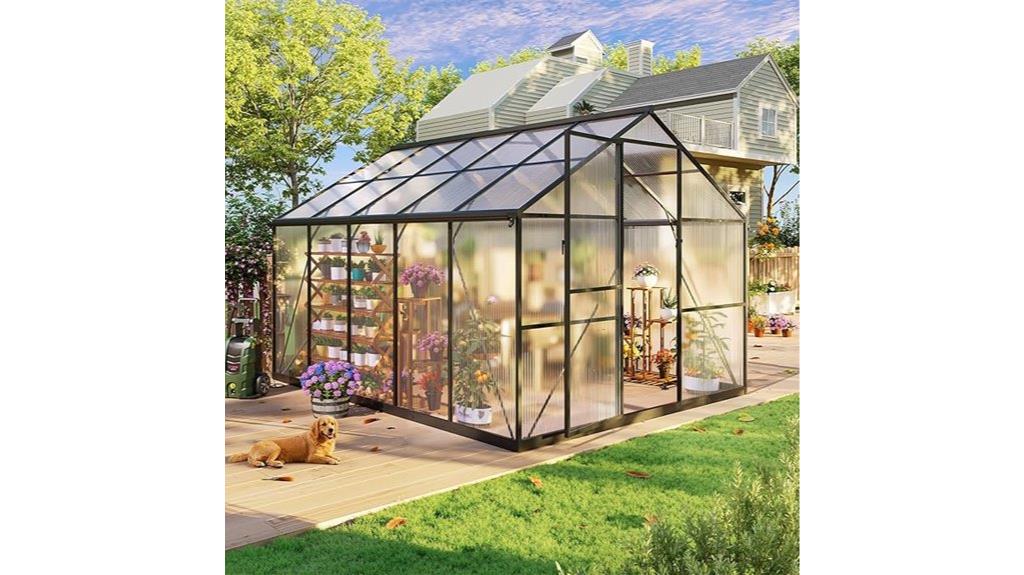large uv resistant aluminum greenhouse