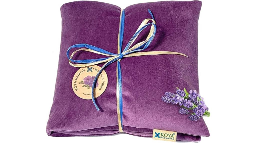 lavender flavored flax seed pillow