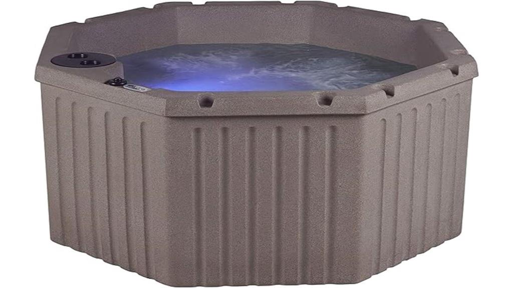 luxury hot tub with lights