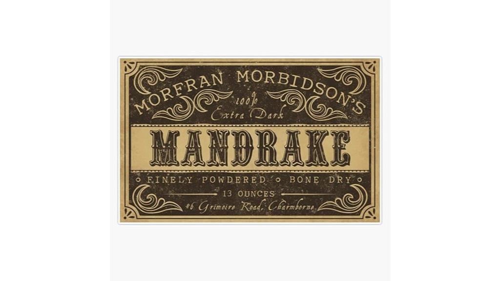 mandrake potion vinyl sticker