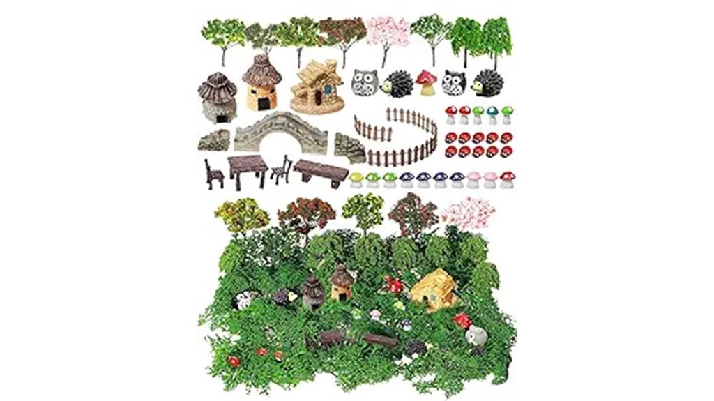 miniature garden accessories set