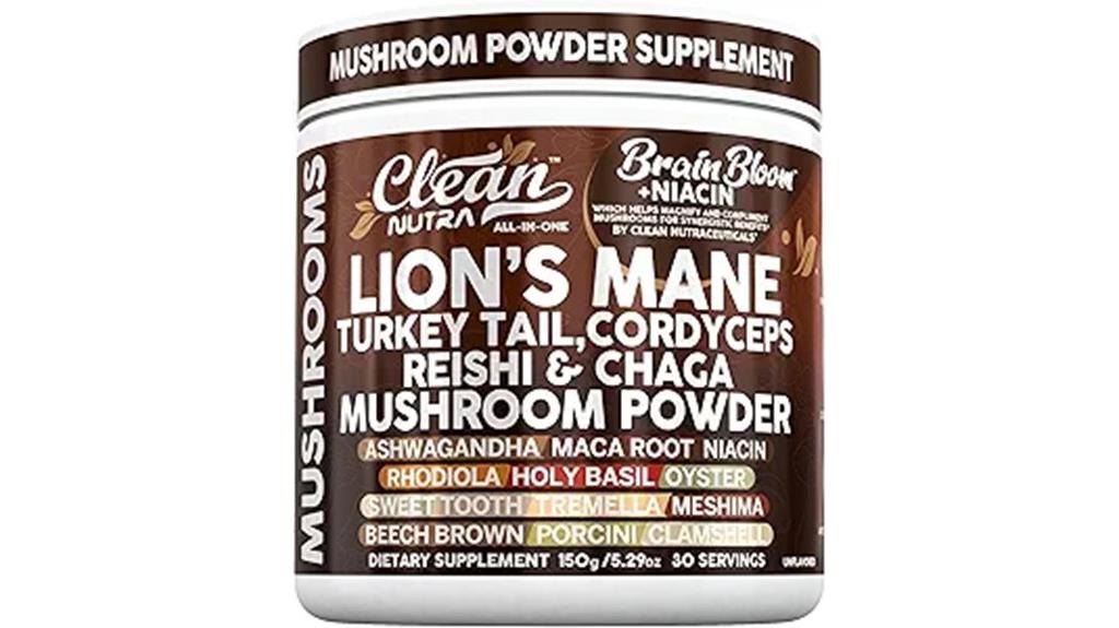 mushroom adaptogen supplement powder