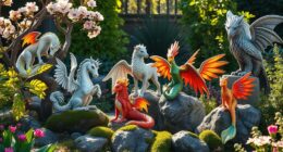 mythical creature garden sculptures