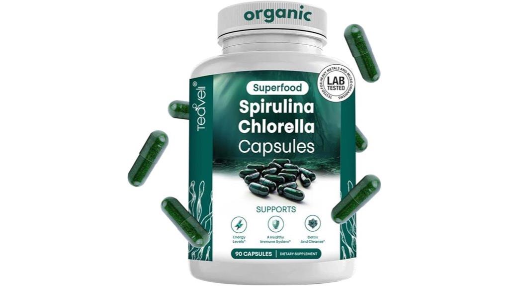 organic algae supplement capsules