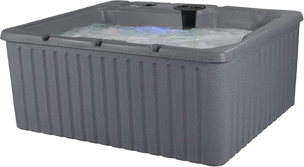 outdoor adult hot tub