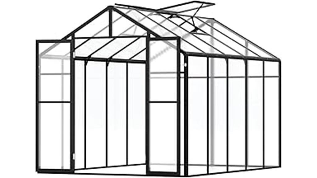 polycarbonate garden greenhouse