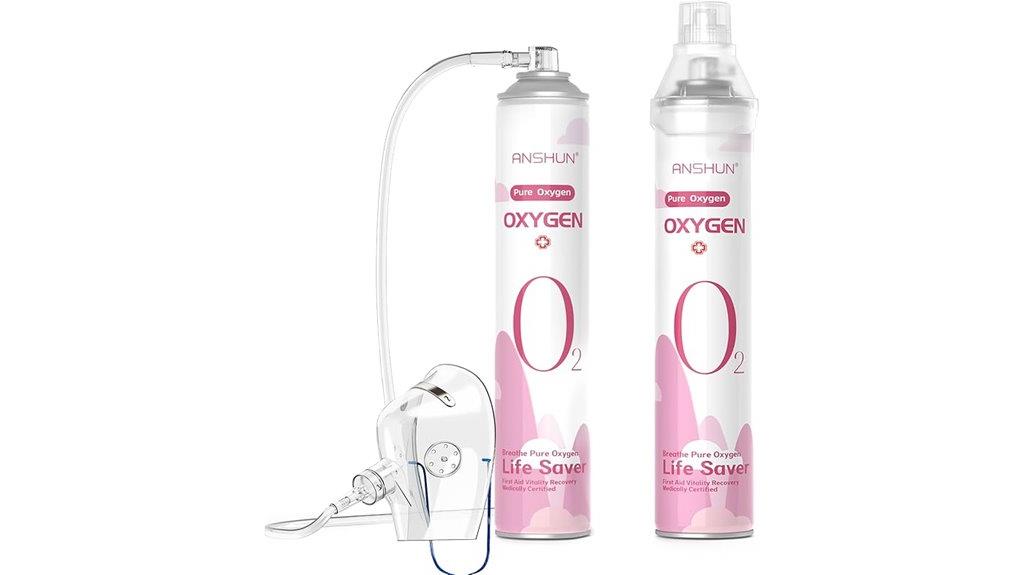 portable oxygen canisters pack