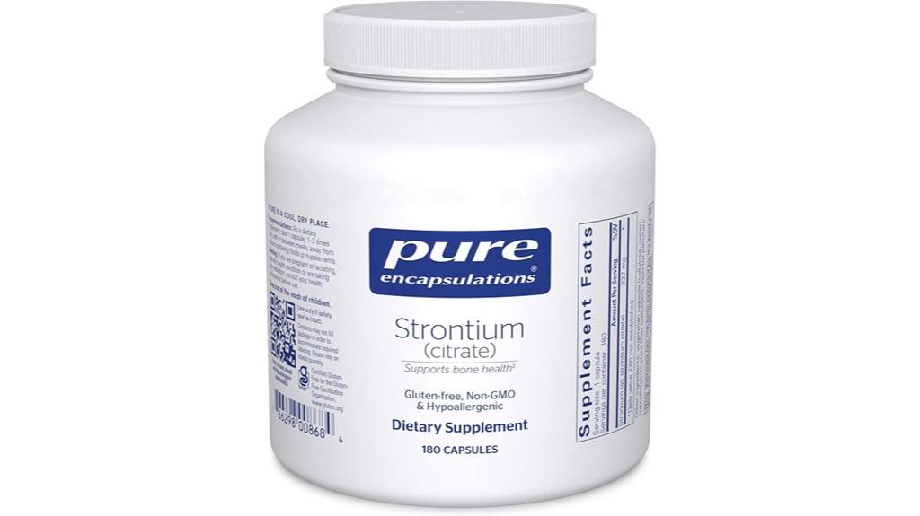 pure encapsulations strontium supplement