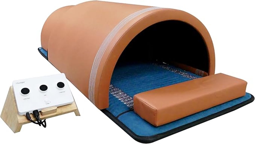 sauna dome with amethyst